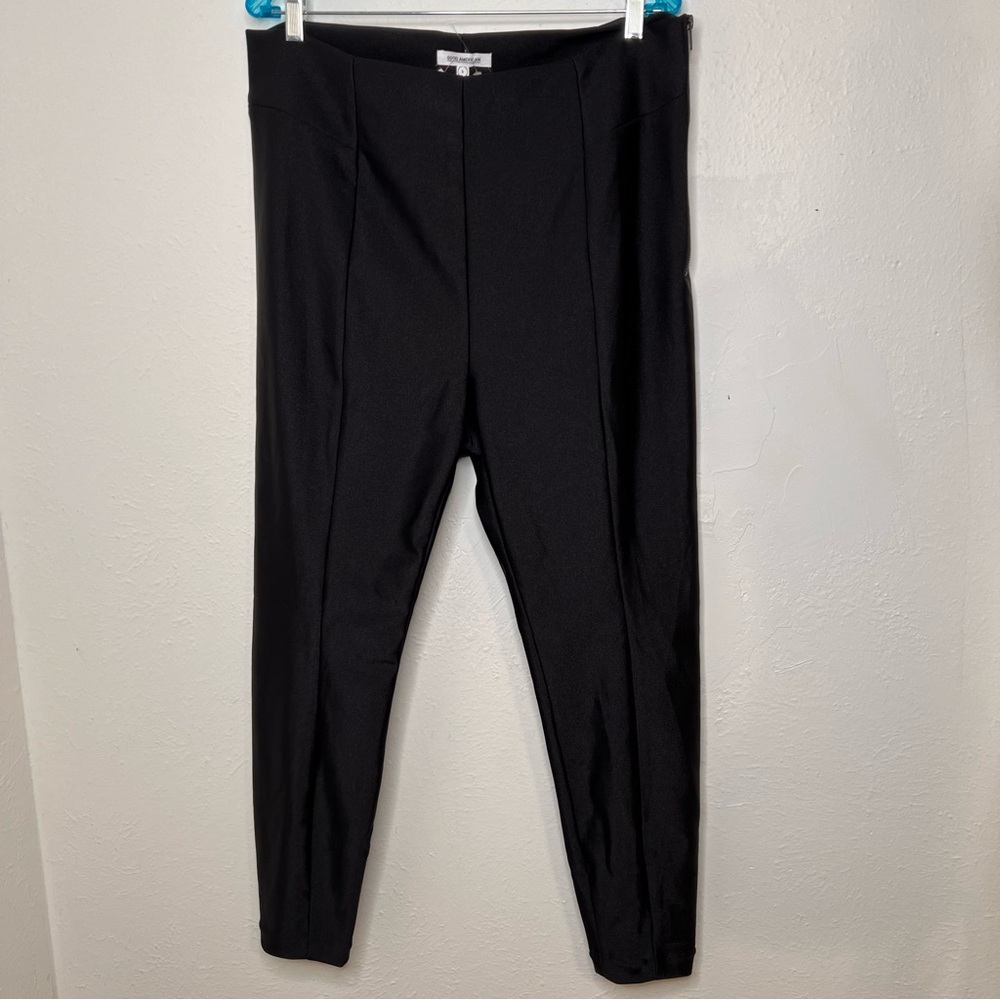 Good American The Haigh Shine Boss Disco Pant Sz 5 in Black Women